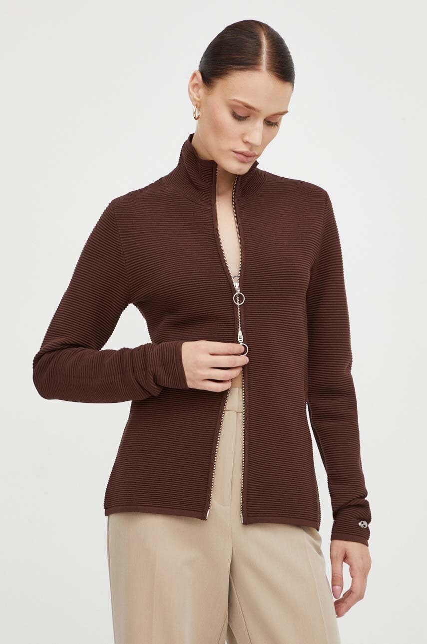 Résumé cardigan culoarea maro, light