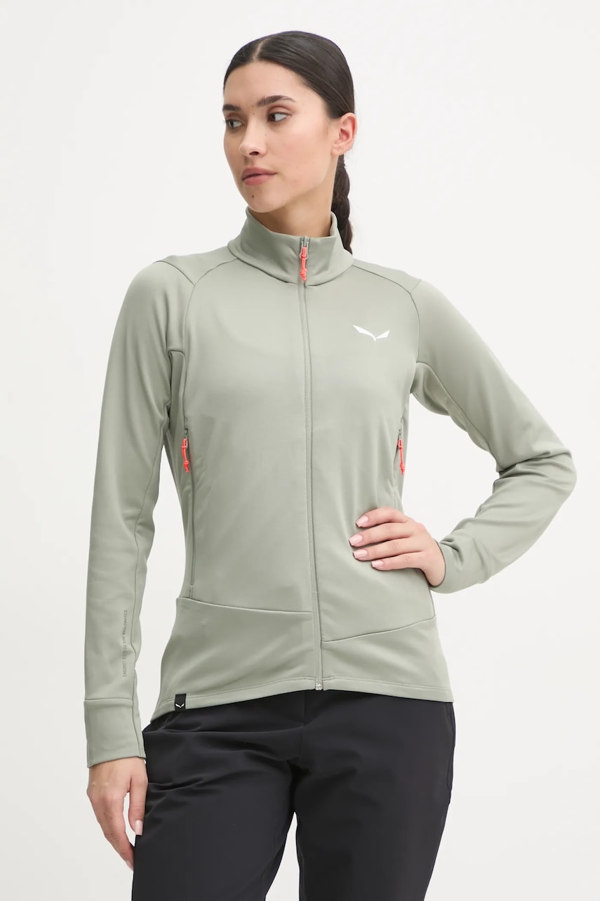 Salewa hanorac Puez Polarlite culoarea verde, neted, 00.0000028479 Salewa hanorac Puez Polarlite culoarea verde, neted, 00.0000028479