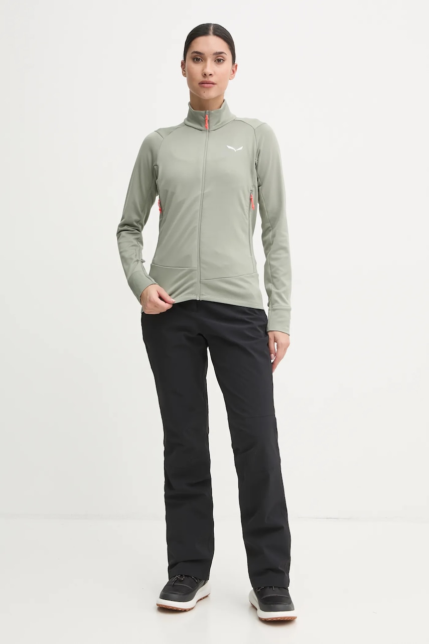 Спортивная кофта Salewa Puez Polarlite цвет зелёный однотонная 00.0000028479 Спортивная кофта Salewa Puez Polarlite цвет зелёный однотонная 00.0000028479