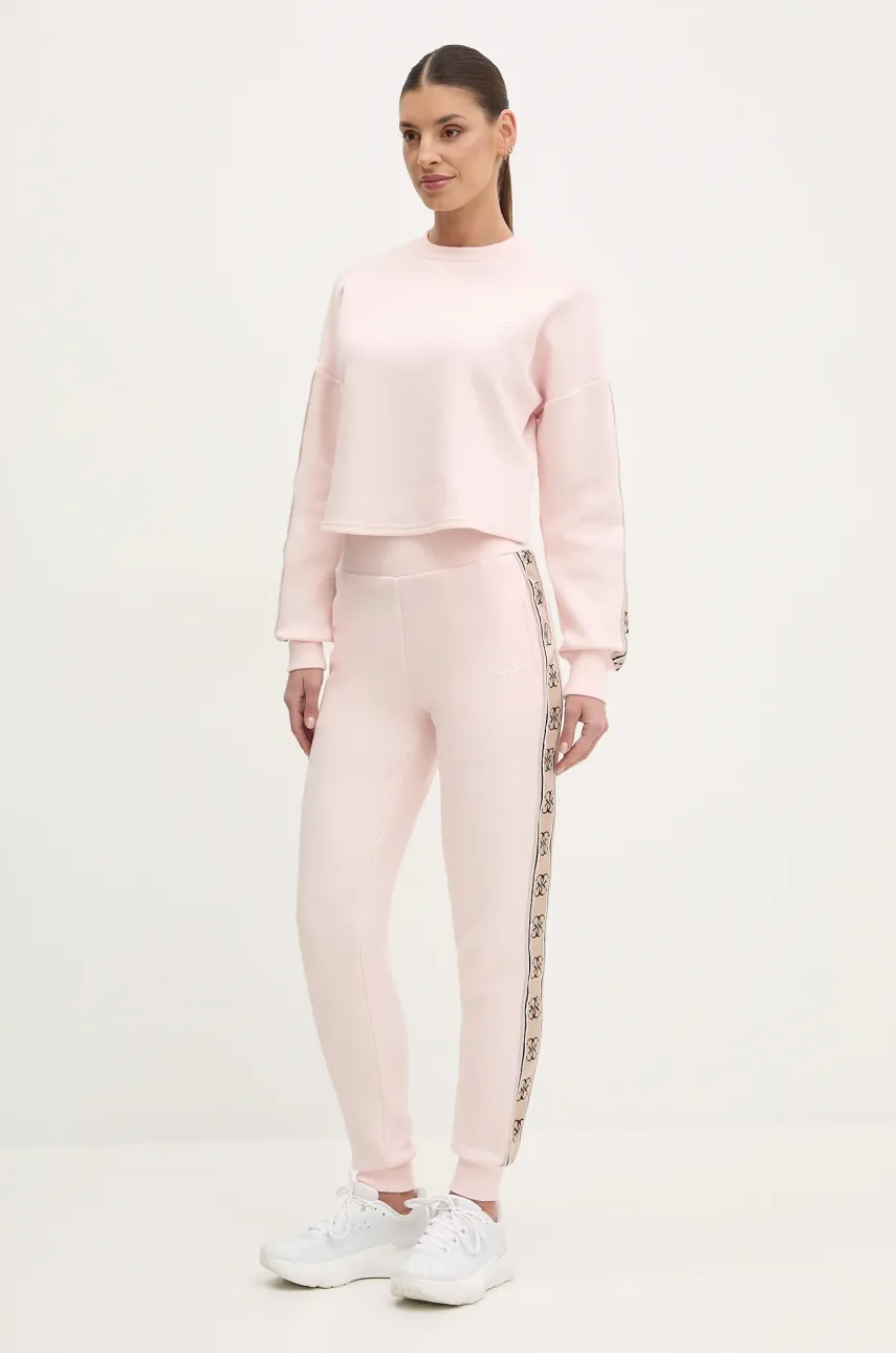 Кофта Guess CYMONE женская цвет розовый с аппликацией V3BQ16 KB3P2 Кофта Guess CYMONE женская цвет розовый с аппликацией V3BQ16 KB3P2