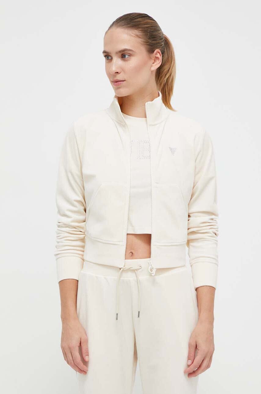 

Суичър Guess COUTURE в бежово с апликация V3BQ22 KBXI2, Бежов