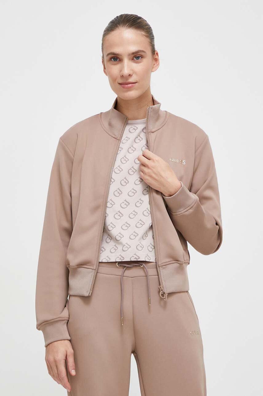 

Кофта Guess жіноча колір бежевий з аплікацією