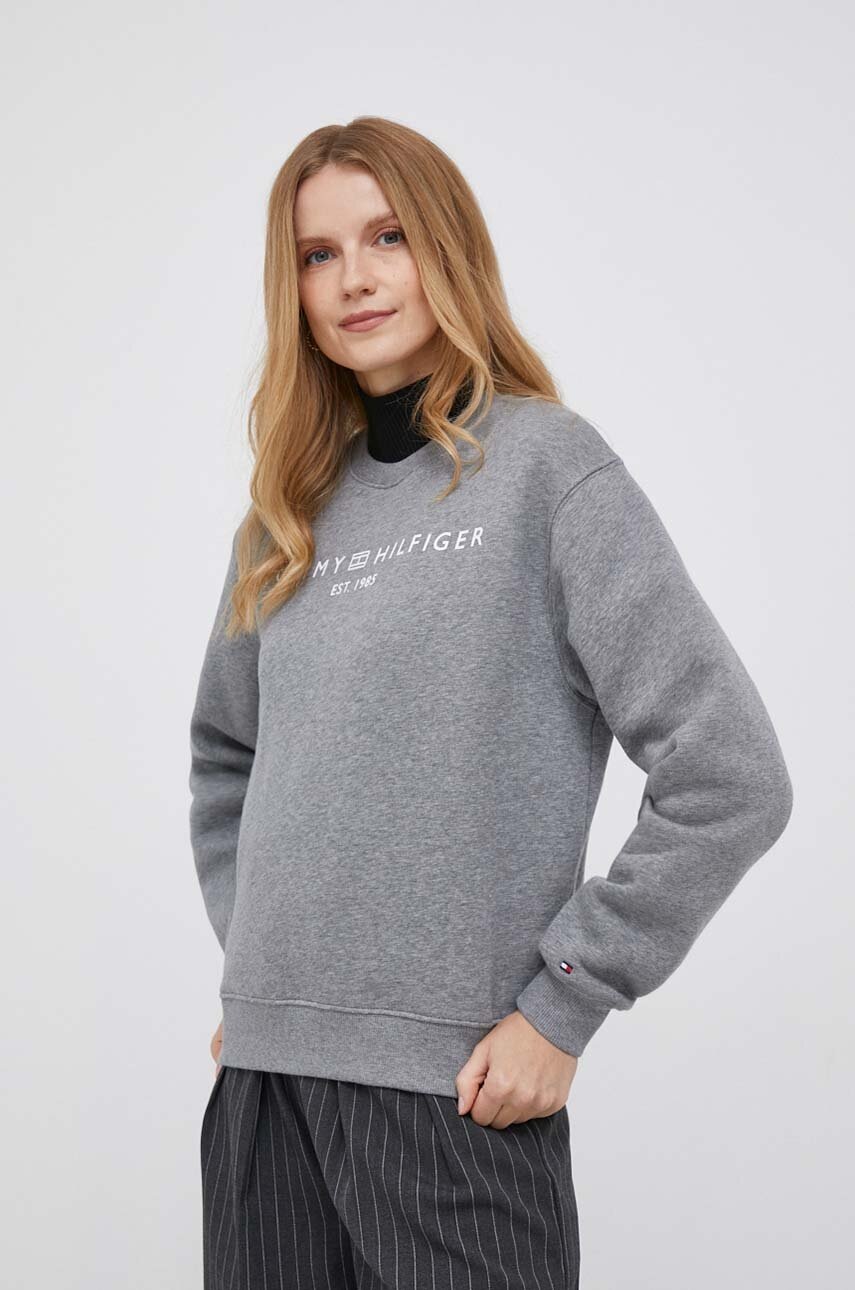 

Кофта Tommy Hilfiger женская цвет серый с принтом