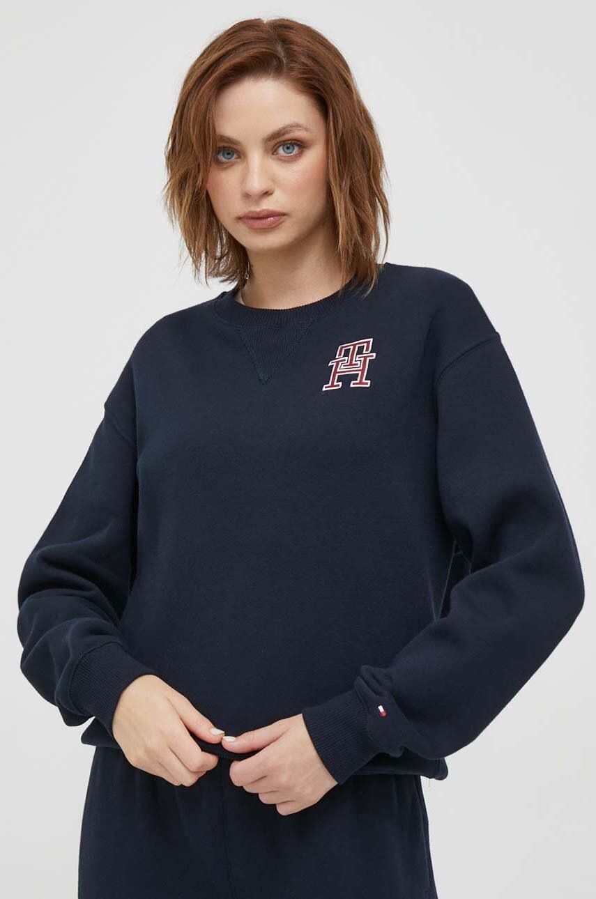 

Кофта Tommy Hilfiger женская цвет синий с аппликацией