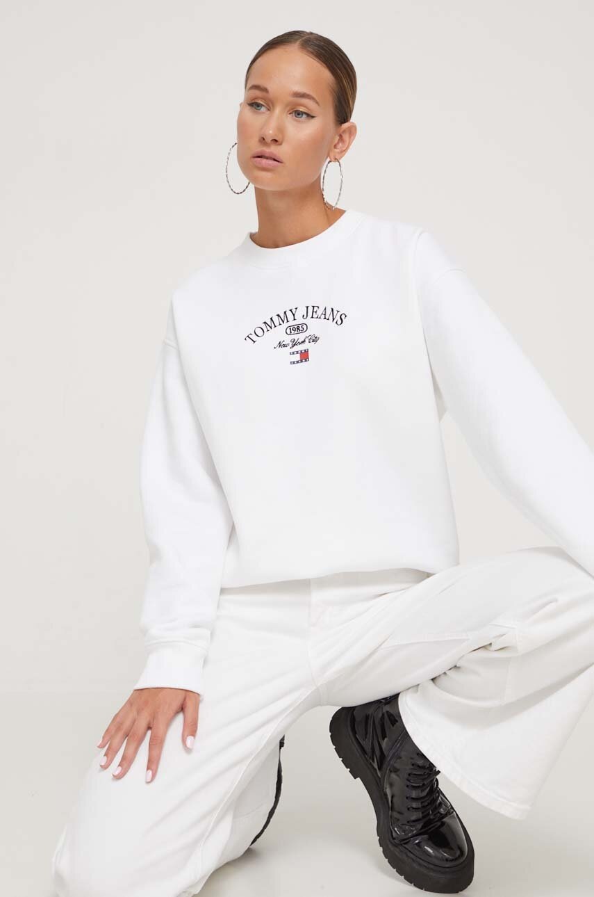 

Кофта Tommy Jeans жіноча колір бежевий з аплікацією