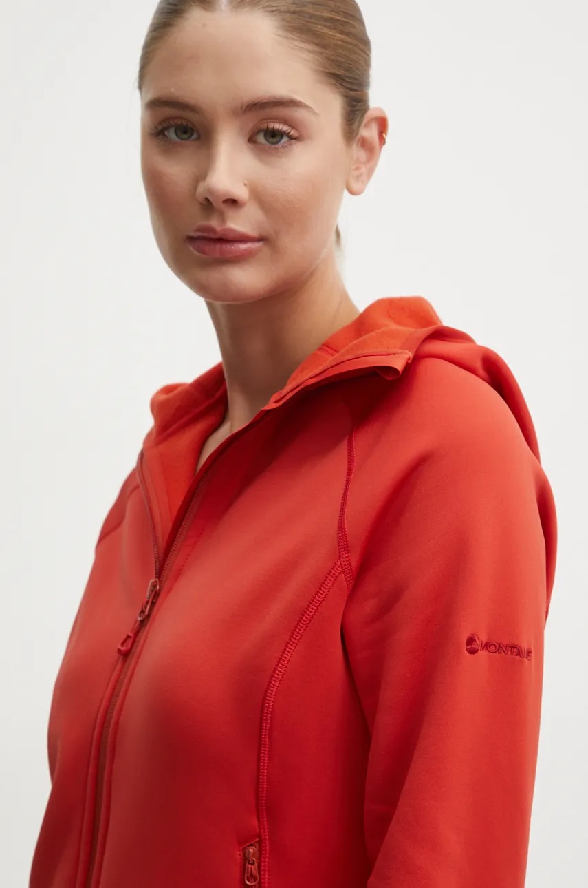 Αθλητική μπλούζα Montane Fury χρώμα: πορτοκαλί, με κουκούλα φωτογραφία