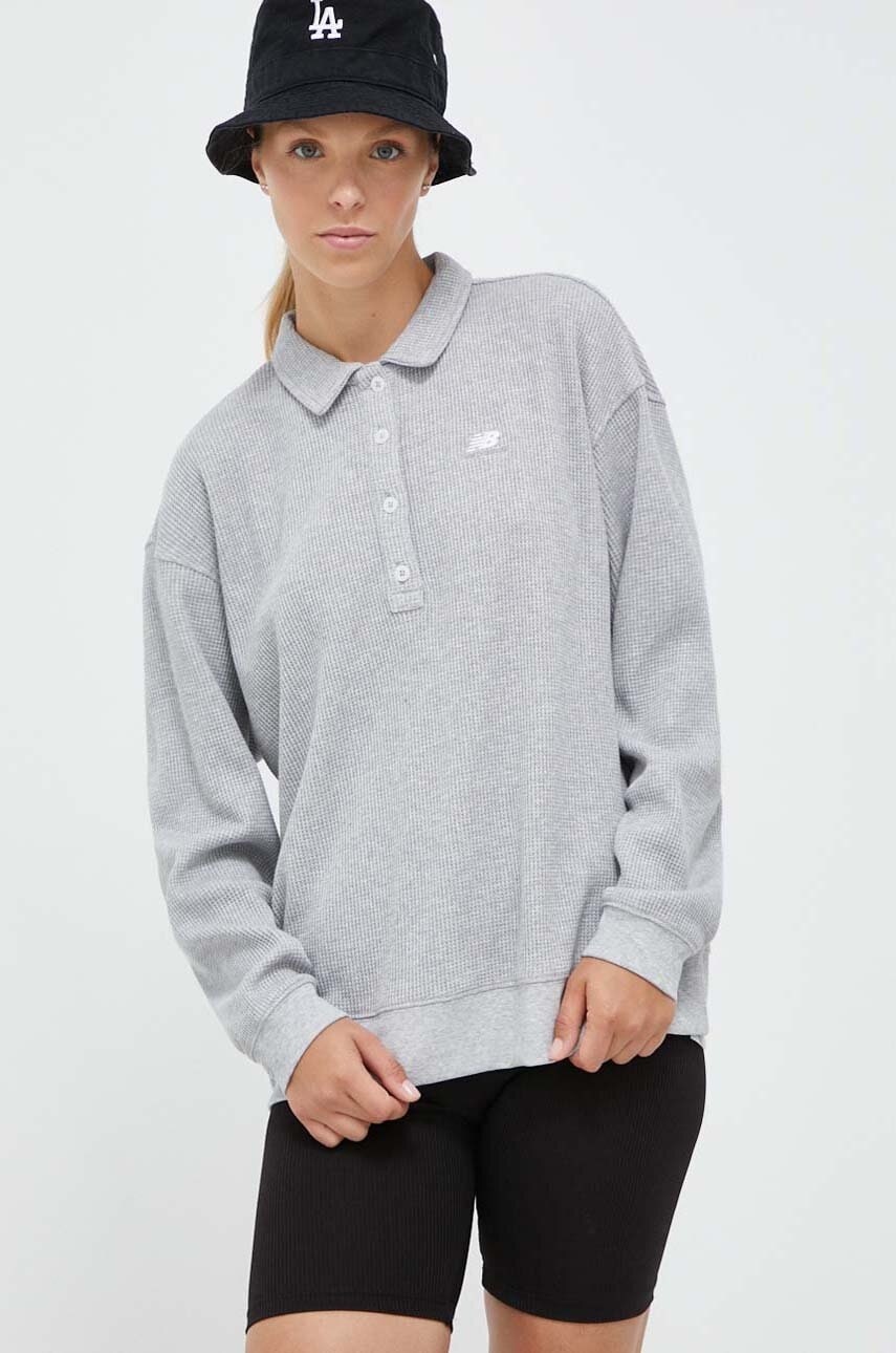 New Balance longsleeve culoarea gri