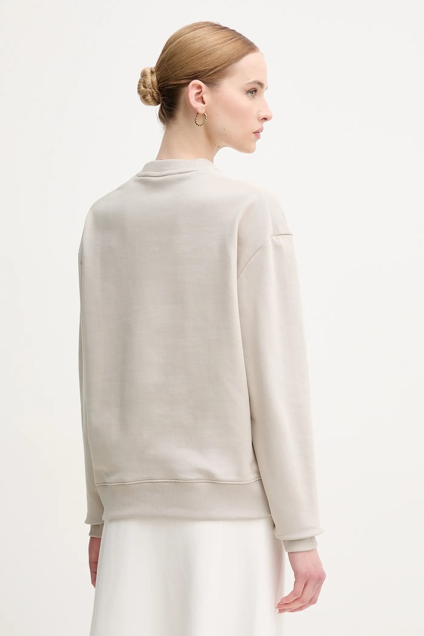 Calvin Klein pamut melegítőfelső bézs, női, nyomott mintás, K20K205450 termék 2. képe