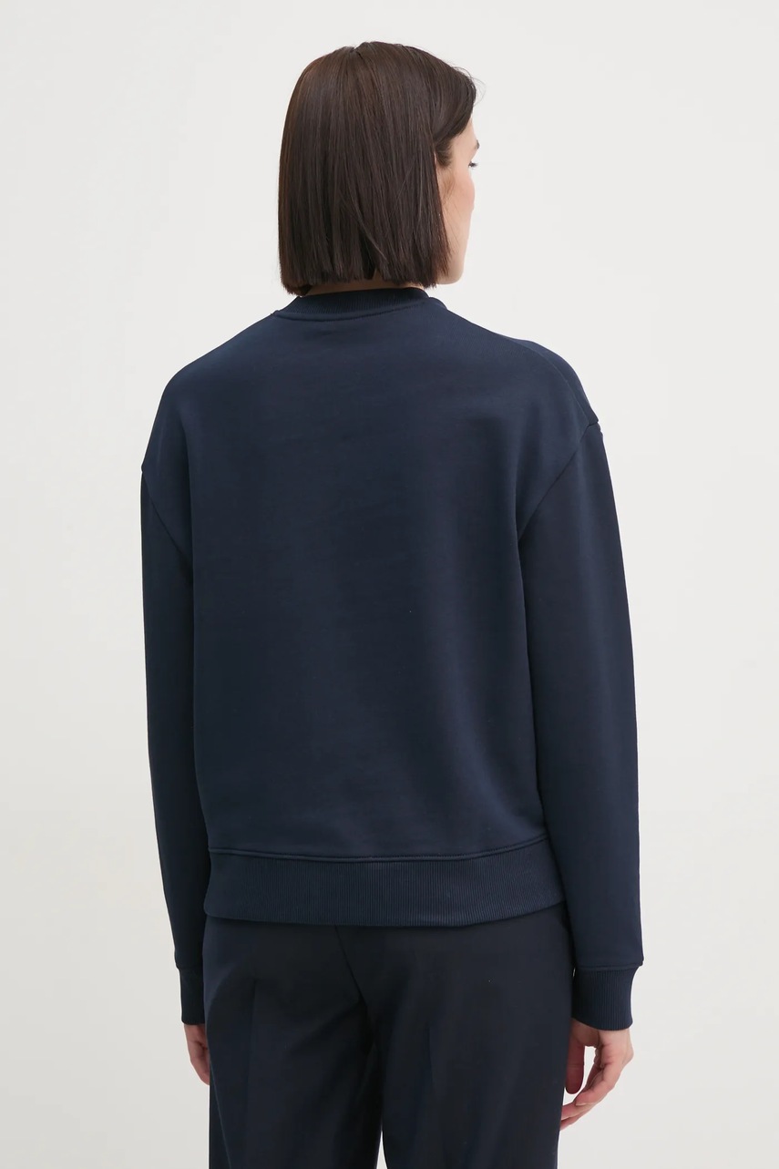 Βαμβακερή μπλούζα Calvin Klein γυναικεία, χρώμα: ναυτικό μπλε φωτογραφία