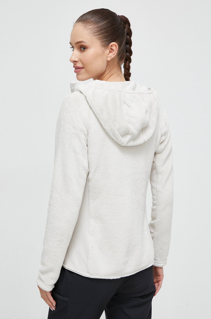 Jack Wolfskin sportos pulóver Rotwand szürke, sima, kapucnis termék 2. képe