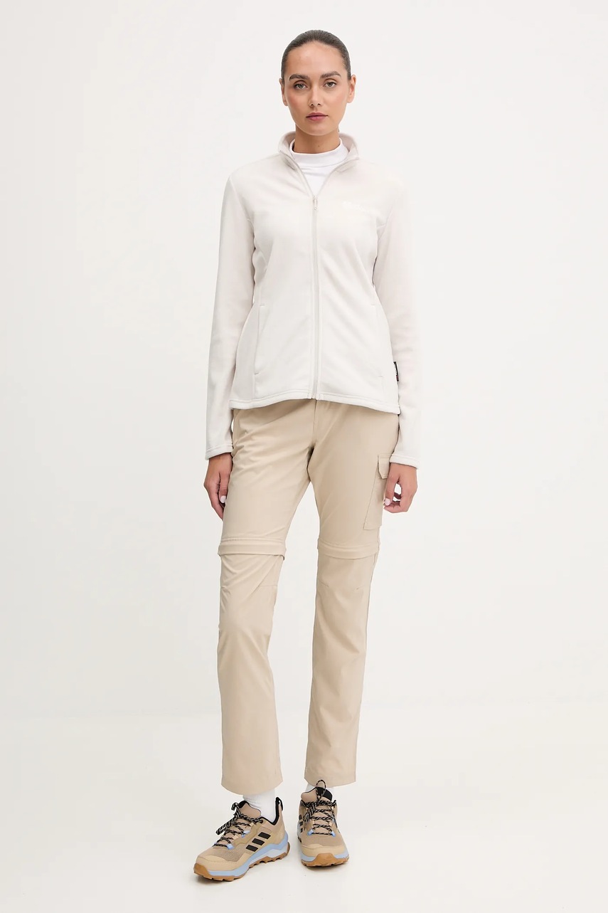 Спортивная кофта Jack Wolfskin Taunus цвет бирюзовый однотонная 1711391