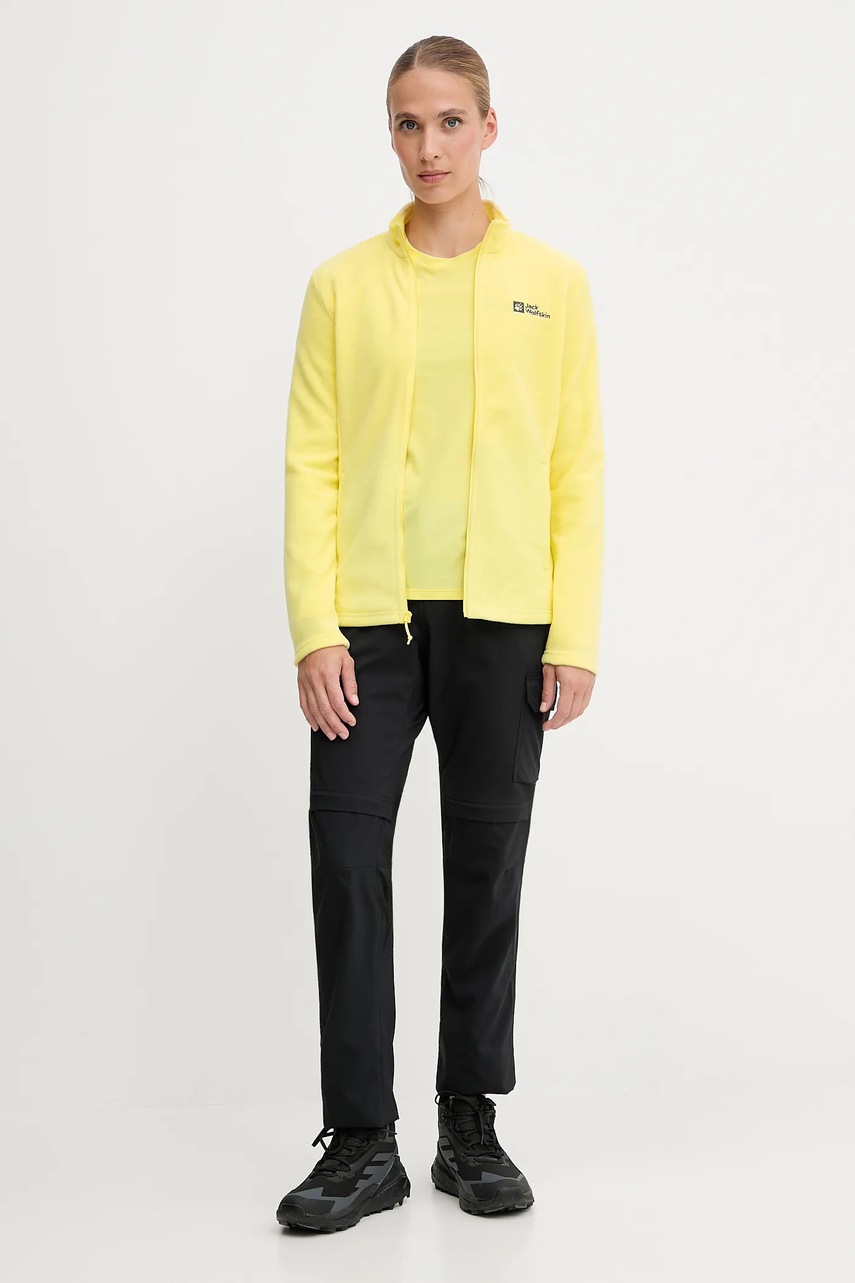 Спортивная кофта Jack Wolfskin Taunus цвет бирюзовый однотонная 1711391