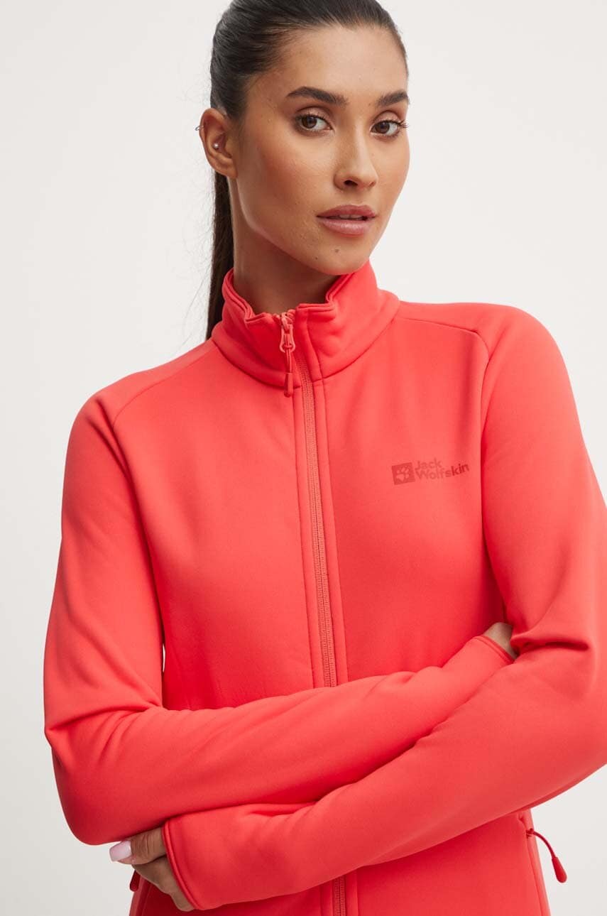 Jack Wolfskin hanorac Baiselberg culoarea rosu, neted