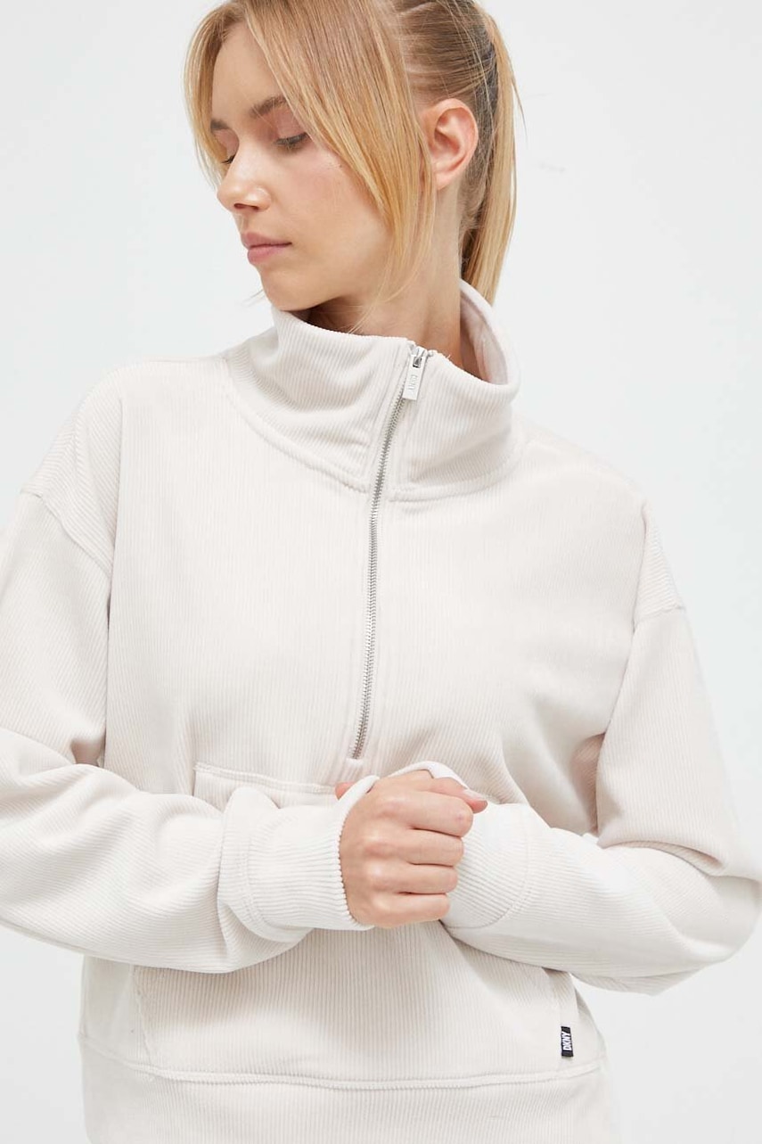 Dkny bluza femei, culoarea bej, neted - 0 | YEO