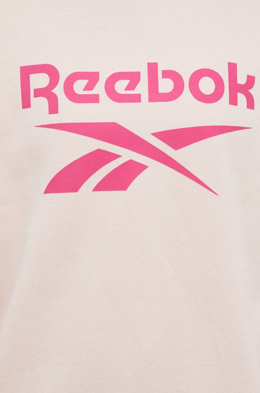 Dukserica Reebok za žene, boja: ružičasta, s tiskom