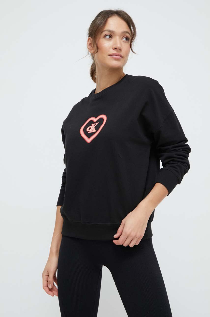 E-shop Mikina Calvin Klein Underwear černá barva, s potiskem