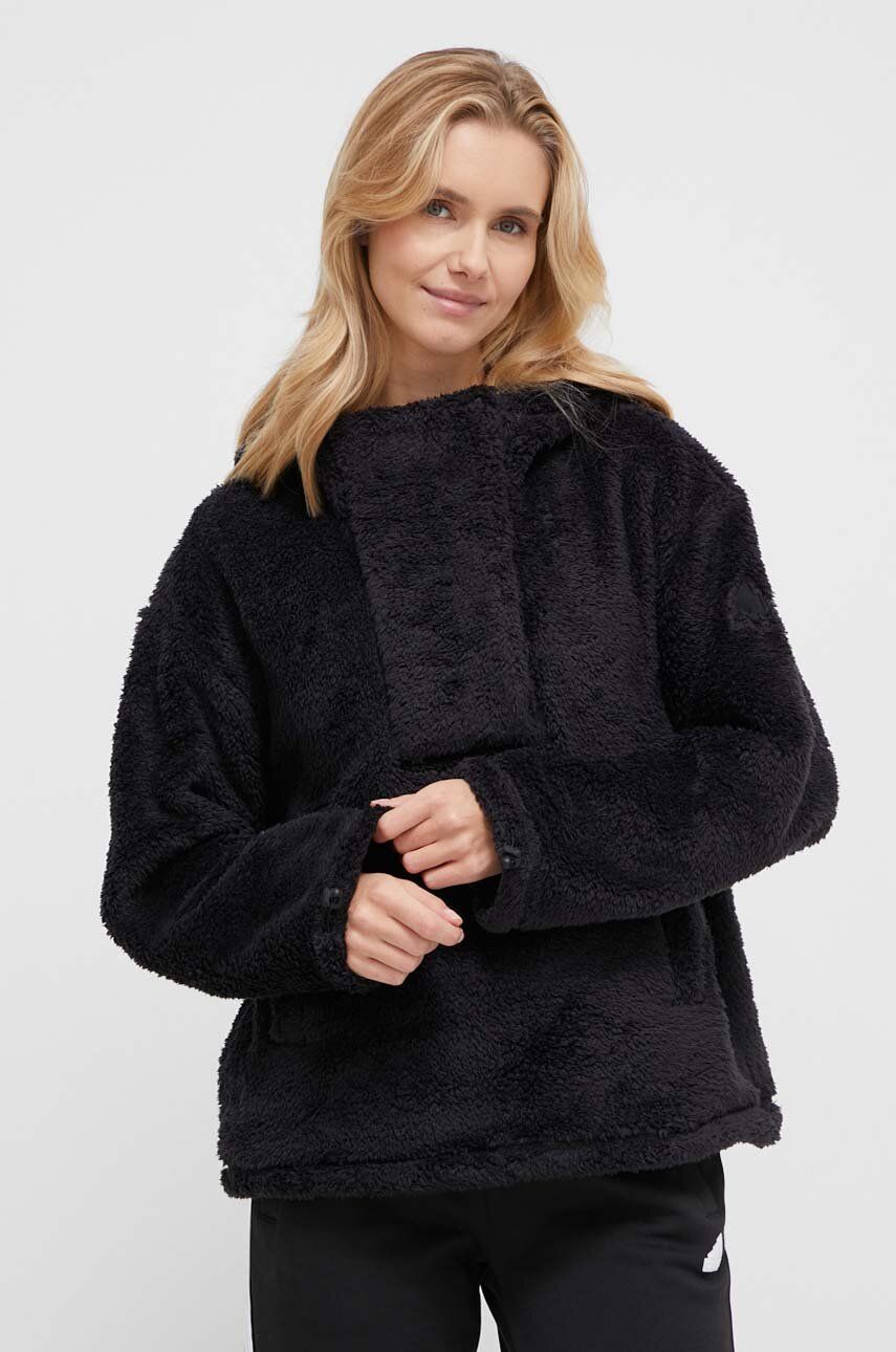 E-shop Mikina Burton dámská, černá barva, s kapucí, hladká