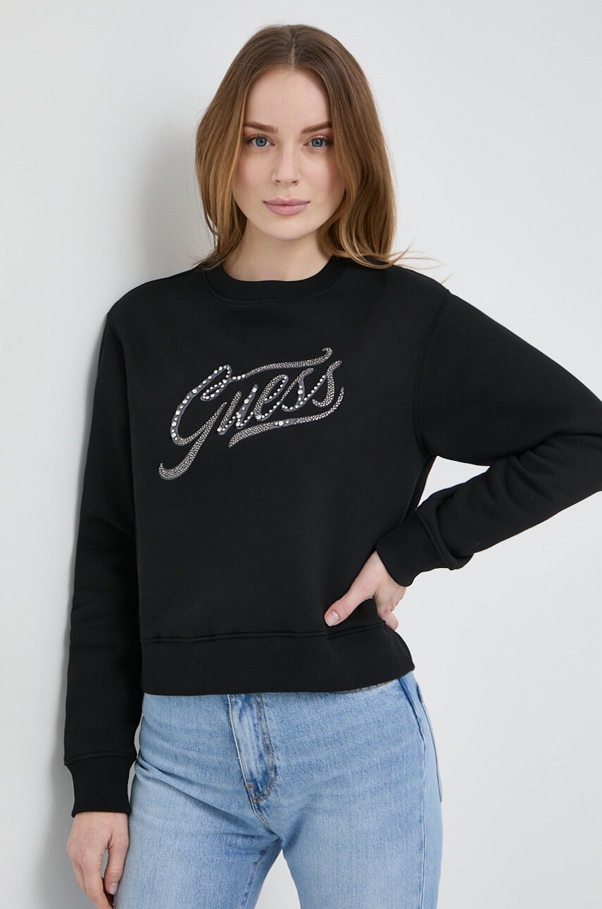 

Суичър Guess в черно с апликация W4RQ14 KB681, Черен