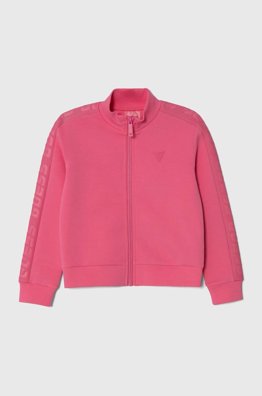 

Дитяча кофта Guess колір рожевий однотонна