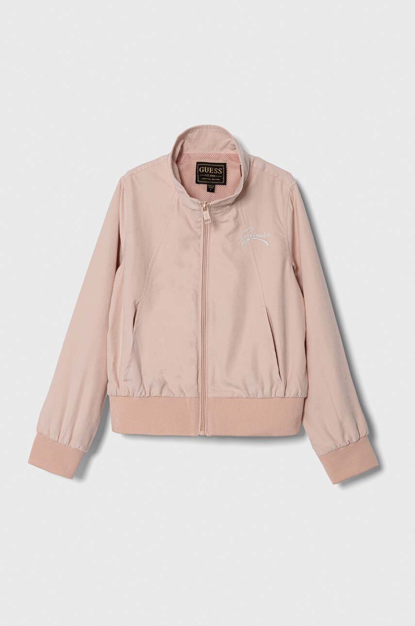 

Детская кофта Guess цвет розовый однотонная