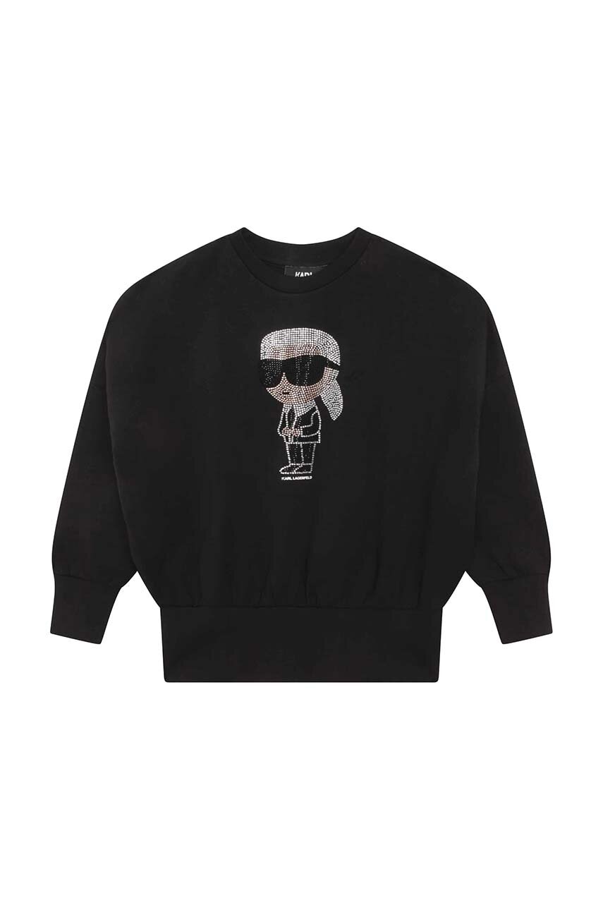 Дитяча кофта Karl Lagerfeld колір чорний з аплікацією в Днепрі Дитяча кофта Karl Lagerfeld колір чорний з аплікацією в Днепрі