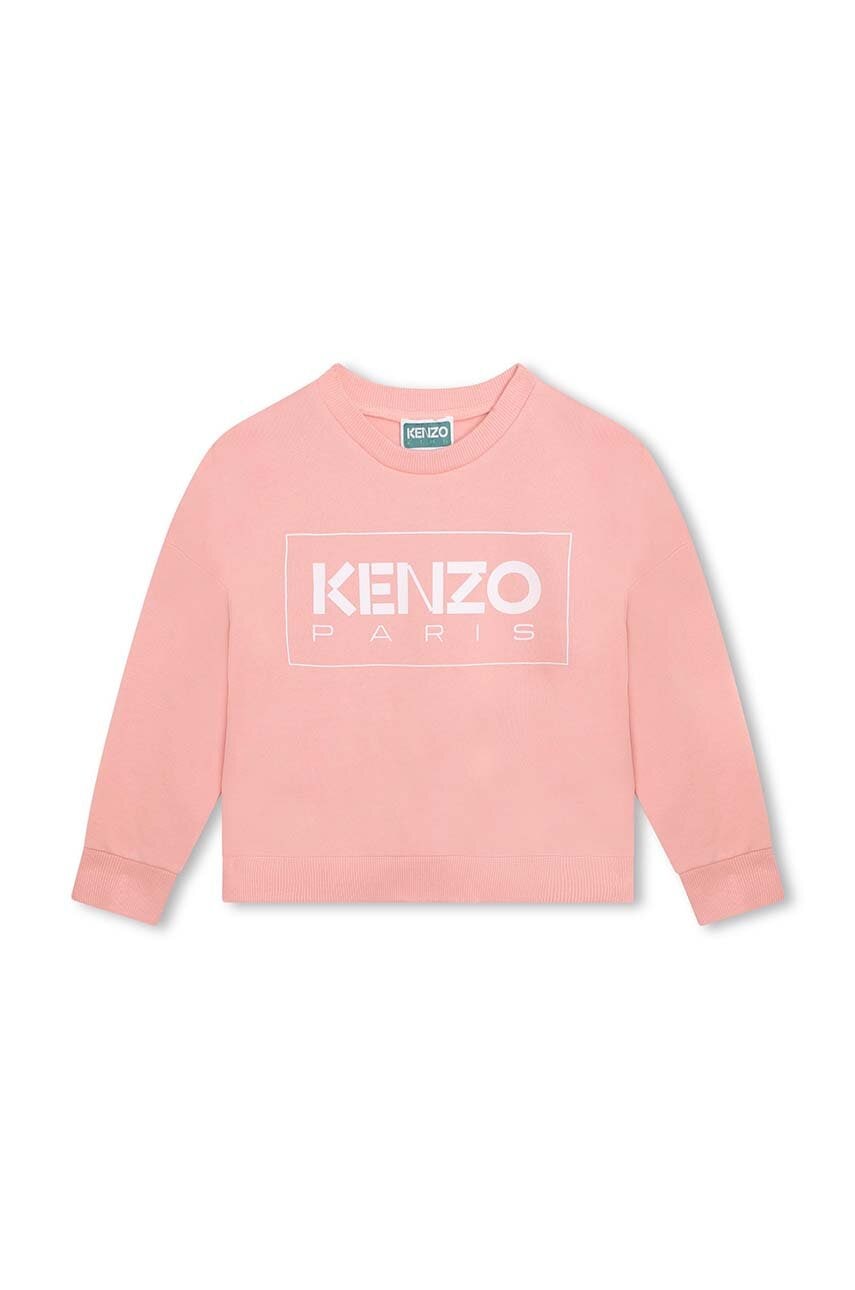 Kenzo Kids Bluza Copii Culoarea Roz, Cu Imprimeu