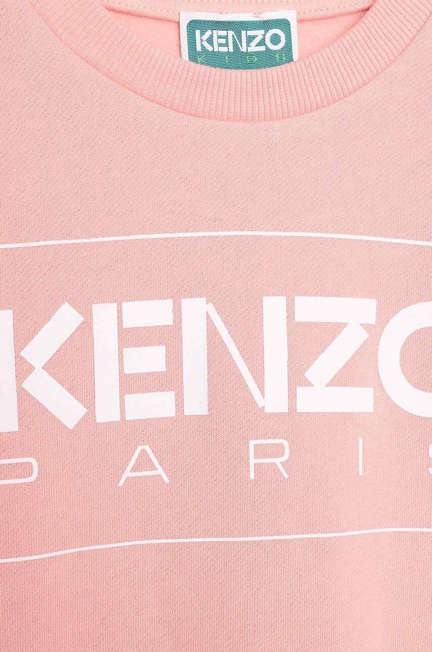 Kenzo Kids Bluza Copii Culoarea Roz, Cu Imprimeu
