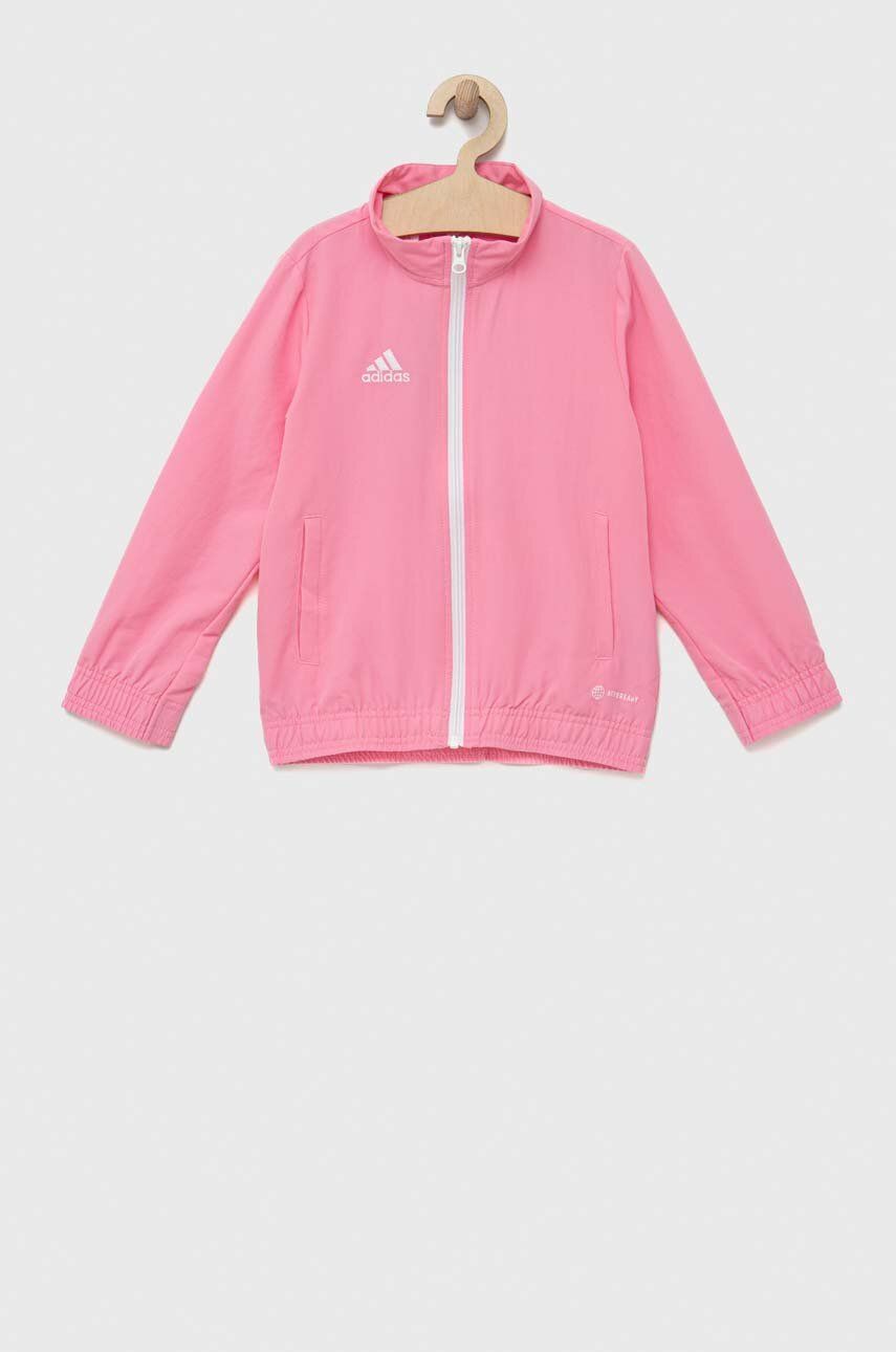 Dětská bunda adidas Performance ENT22 PREJKTY růžová barva - růžová -  100 % Recyklovaný polyes