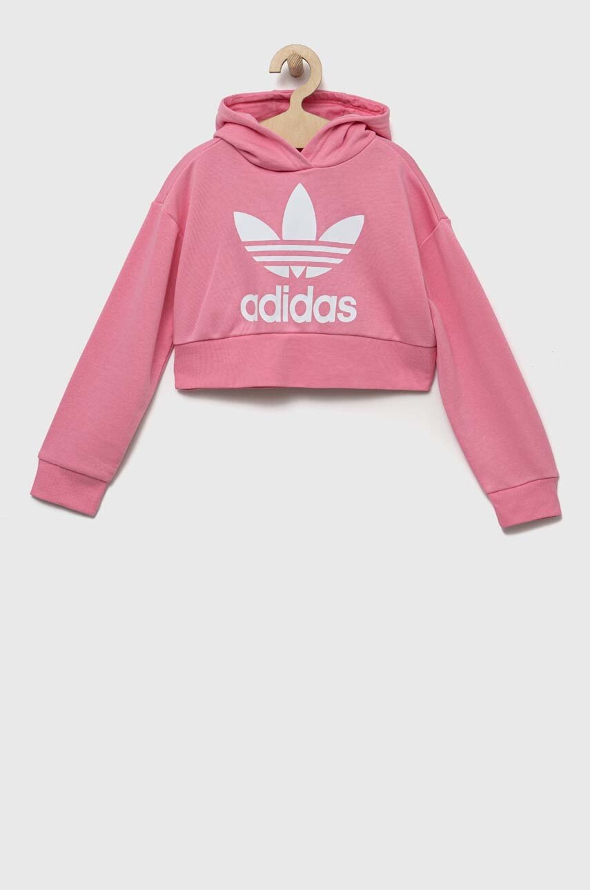Детская кофта adidas Originals цвет розовый с капюшоном с принтом в Днепре