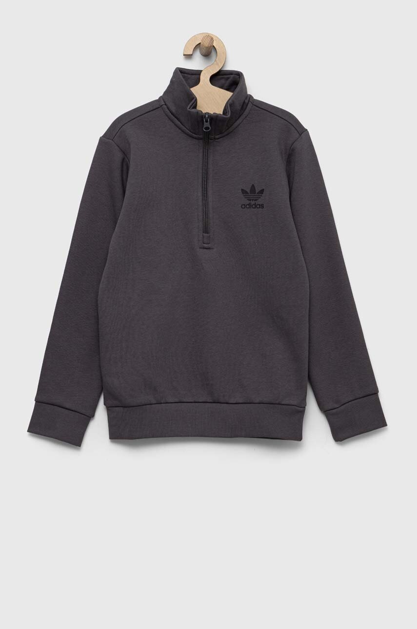 adidas Originals bluza copii culoarea gri, cu imprimeu