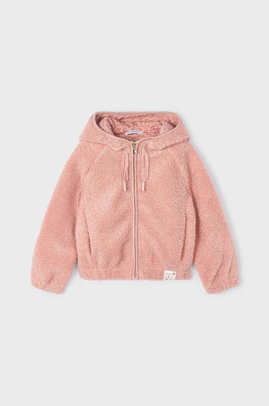 Детская кофта Mayoral цвет розовый с капюшоном однотонная в Полтаве Детская кофта Mayoral цвет розовый с капюшоном однотонная в Полтаве