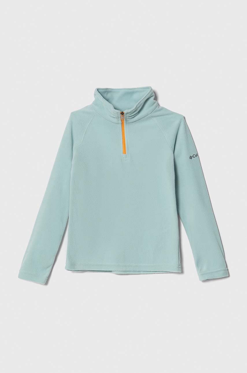Детская кофта Columbia цвет бирюзовый однотонная Детская кофта Columbia цвет бирюзовый однотонная