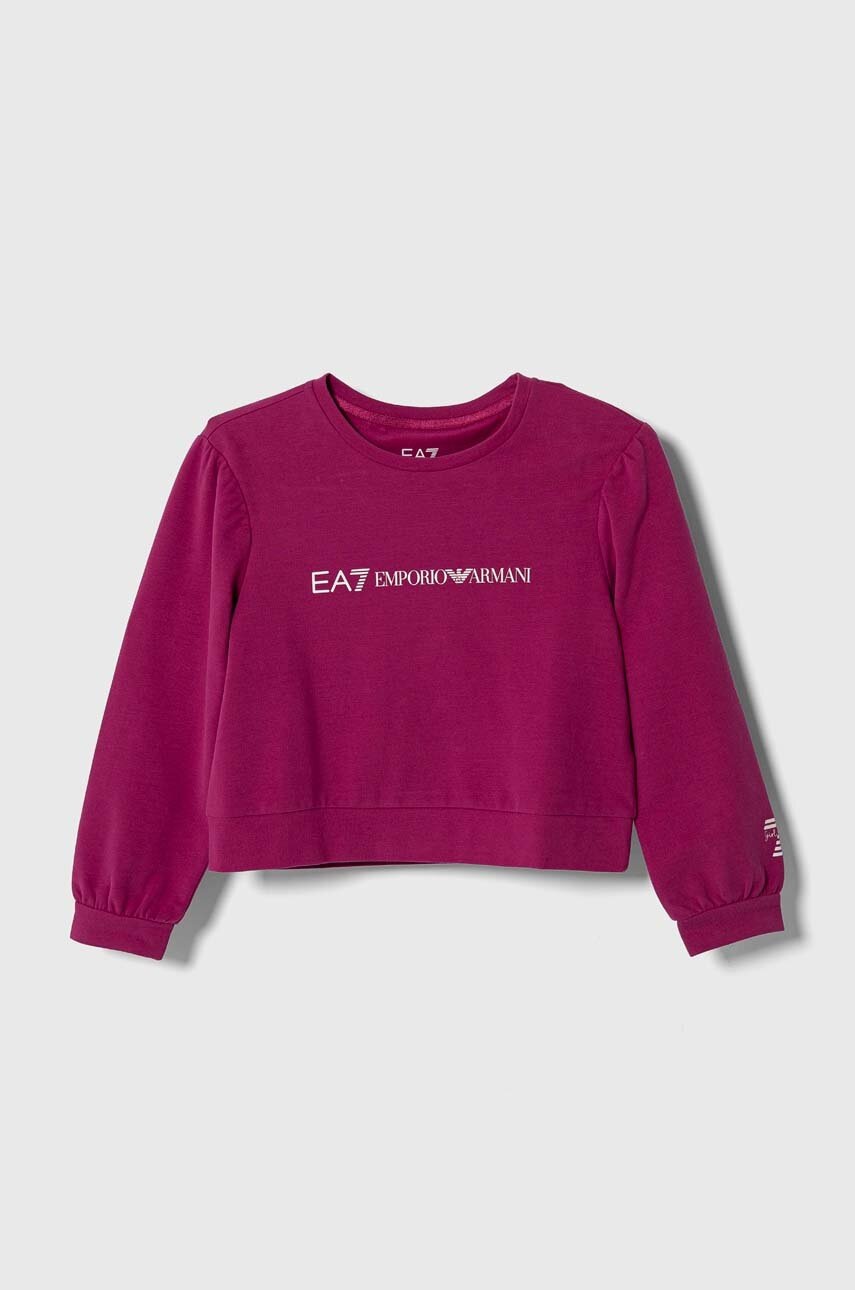 

Дитяча кофта EA7 Emporio Armani колір рожевий з принтом