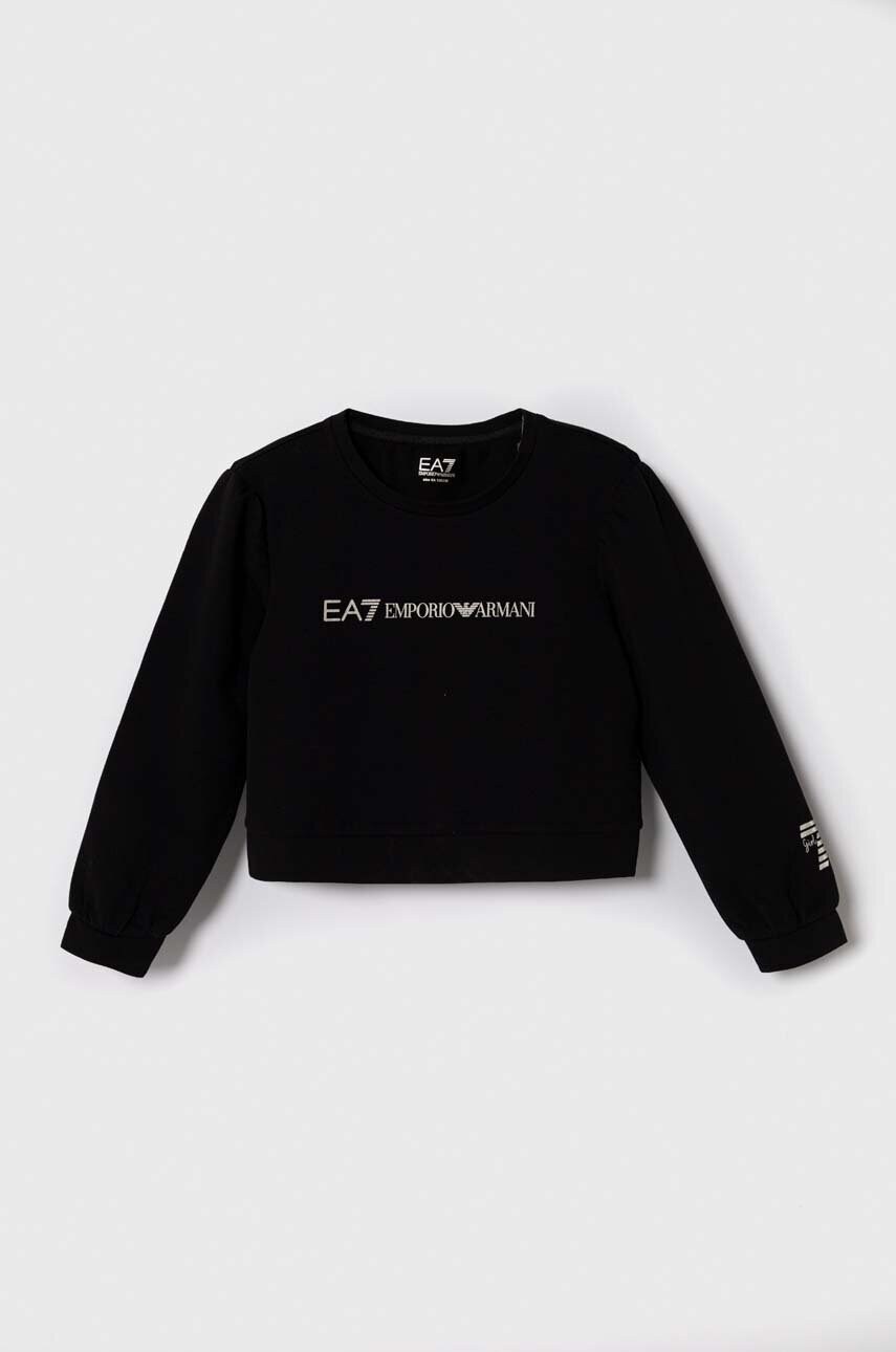 

Детская кофта EA7 Emporio Armani цвет чёрный с принтом