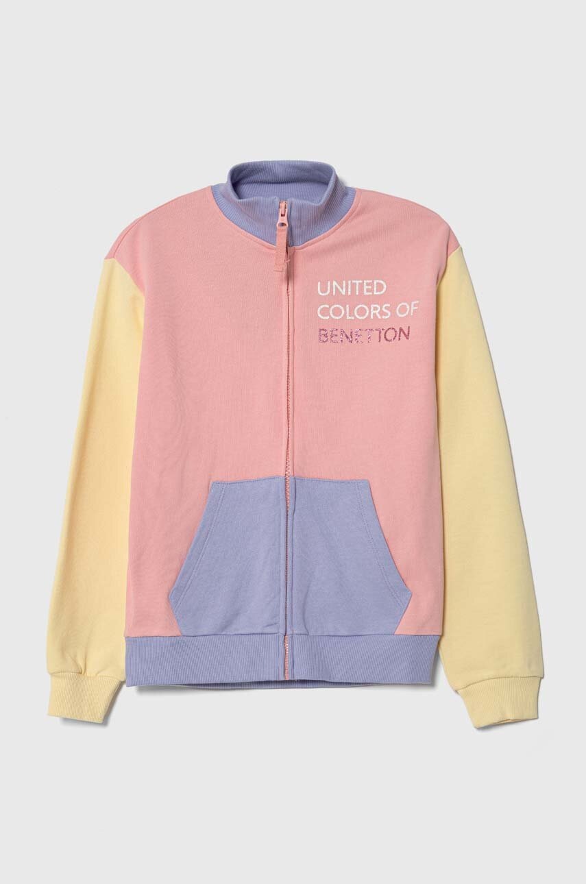 

Детски памучен суичър United Colors of Benetton с принт, Многоцветен