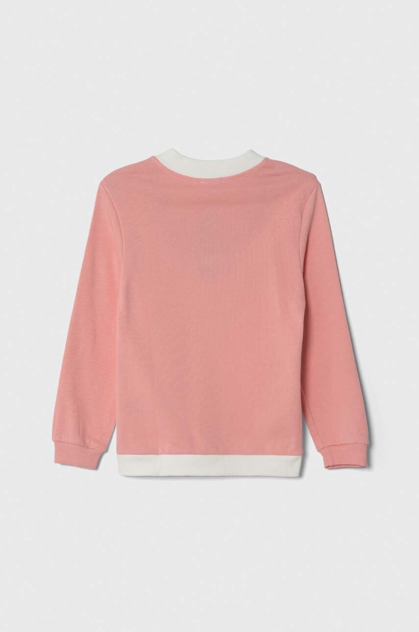 Детская хлопковая кофта United Colors of Benetton цвет розовый с принтом Детская хлопковая кофта United Colors of Benetton цвет розовый с принтом