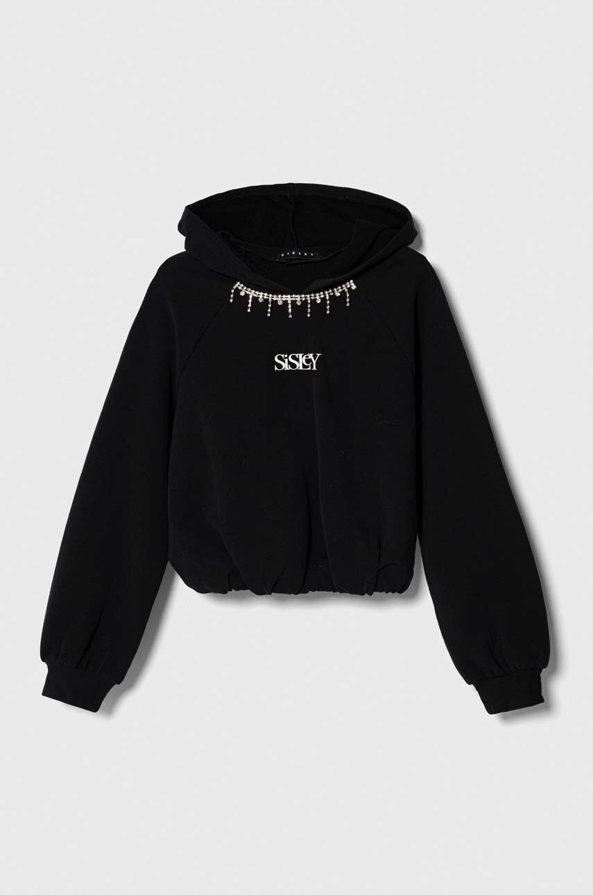 Детская кофта Sisley цвет чёрный с капюшоном с принтом в Ровном Детская кофта Sisley цвет чёрный с капюшоном с принтом в Ровном