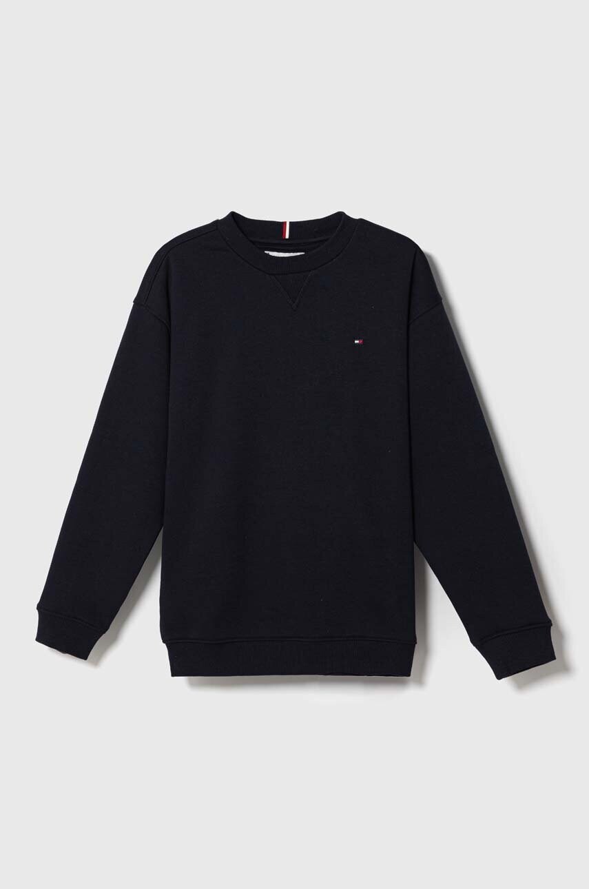 

Детски суичър Tommy Hilfiger в тъмносиньо с изчистен дизайн, Тъмносин