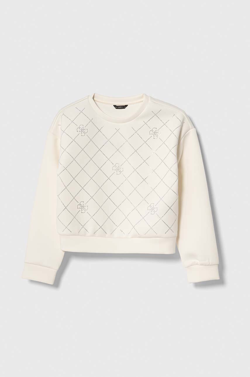 

Детская кофта Guess цвет бежевый с аппликацией