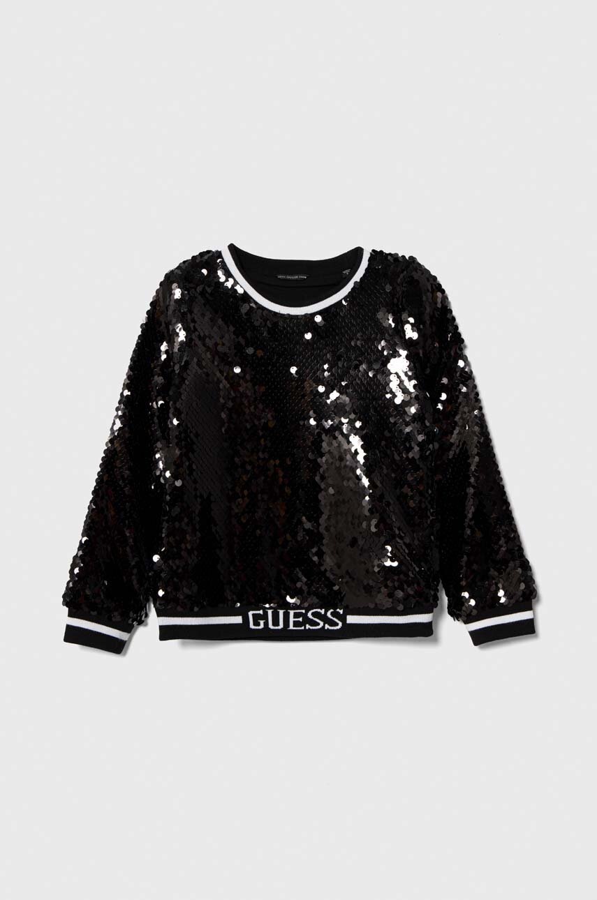 

Детская кофта Guess цвет чёрный с принтом