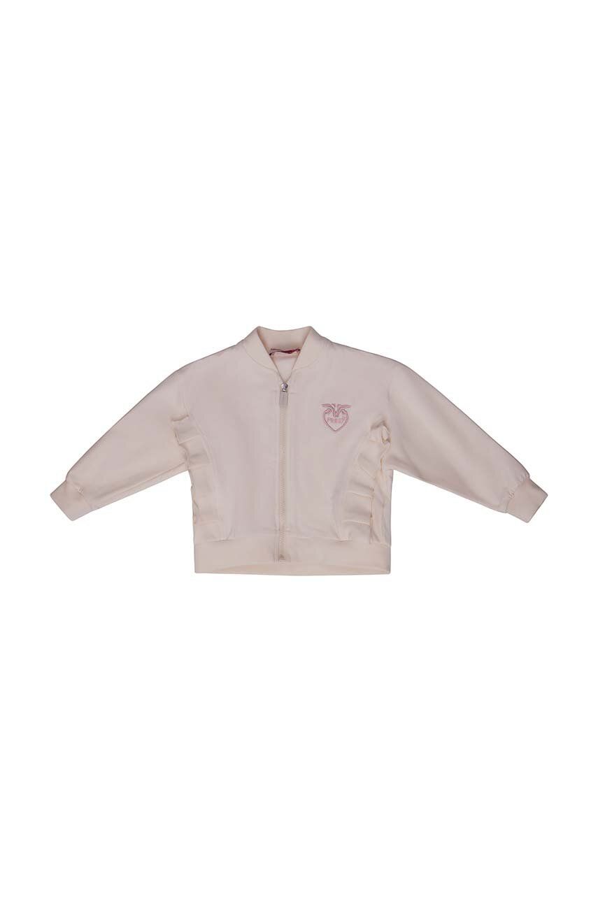 E-shop Dětská mikina Pinko Up béžová barva, s kapucí, s aplikací