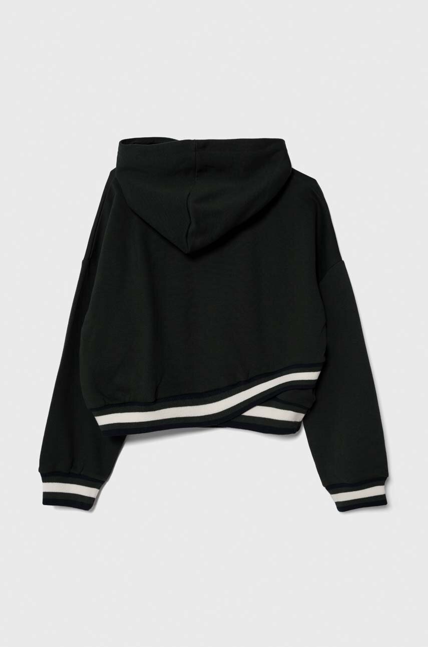 Детская хлопковая кофта Pepe Jeans цвет зелёный с капюшоном с принтом в Черновцах Детская хлопковая кофта Pepe Jeans цвет зелёный с капюшоном с принтом в Черновцах