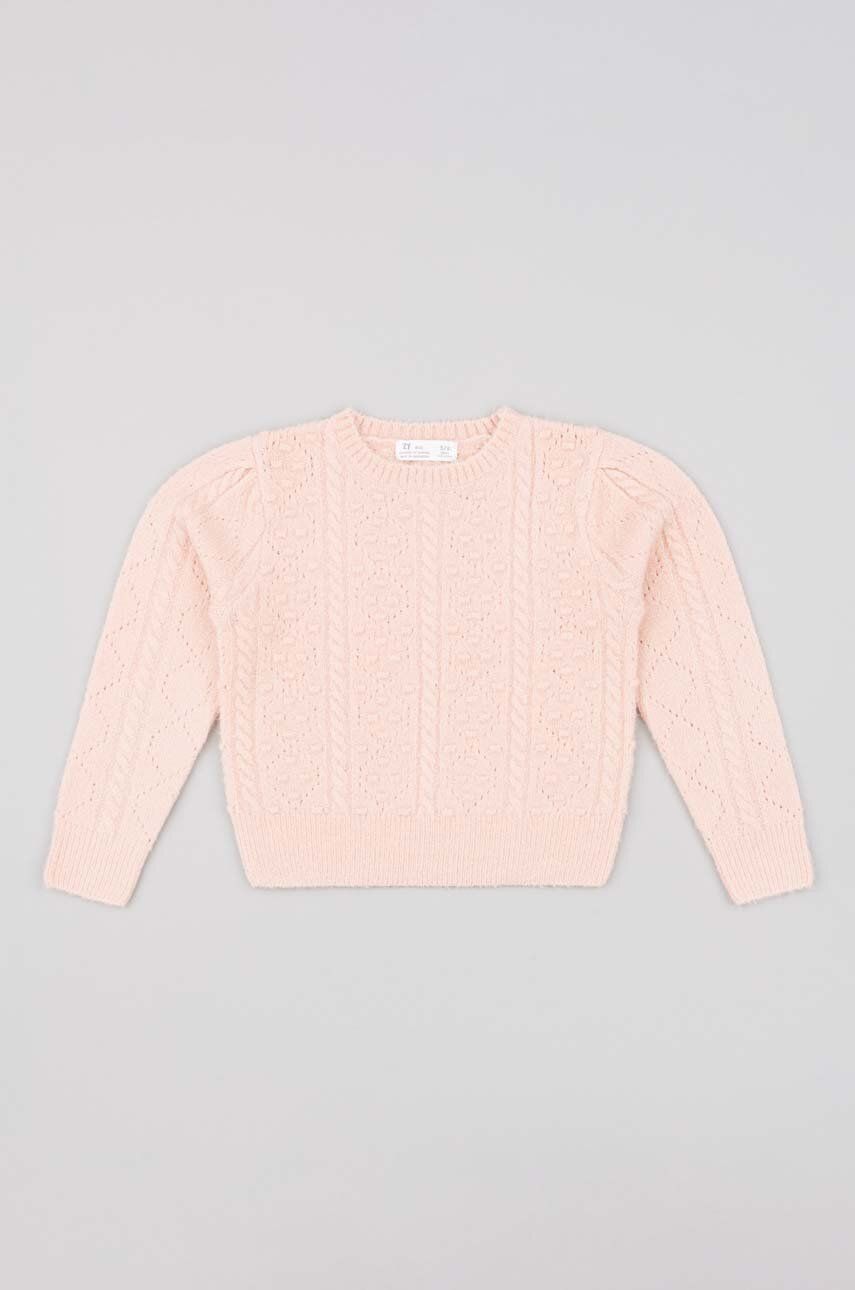 zippy pulover copii culoarea roz, light