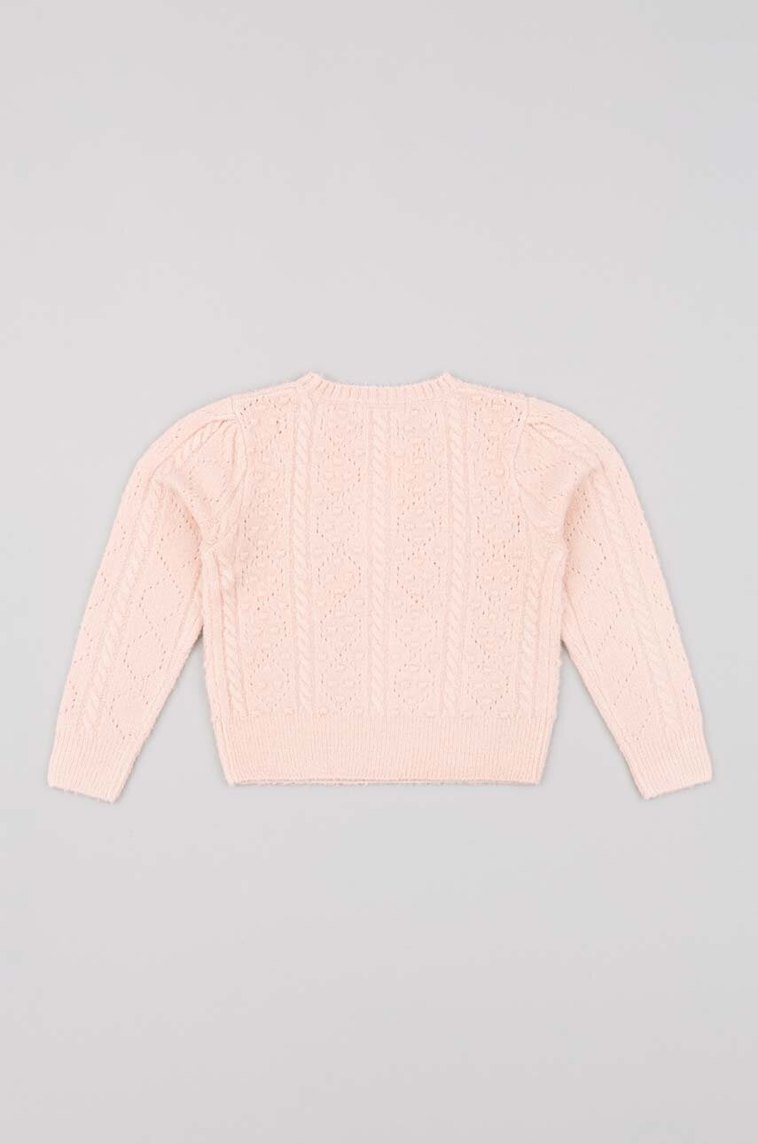 Детский свитер zippy цвет розовый лёгкий Детский свитер zippy цвет розовый лёгкий