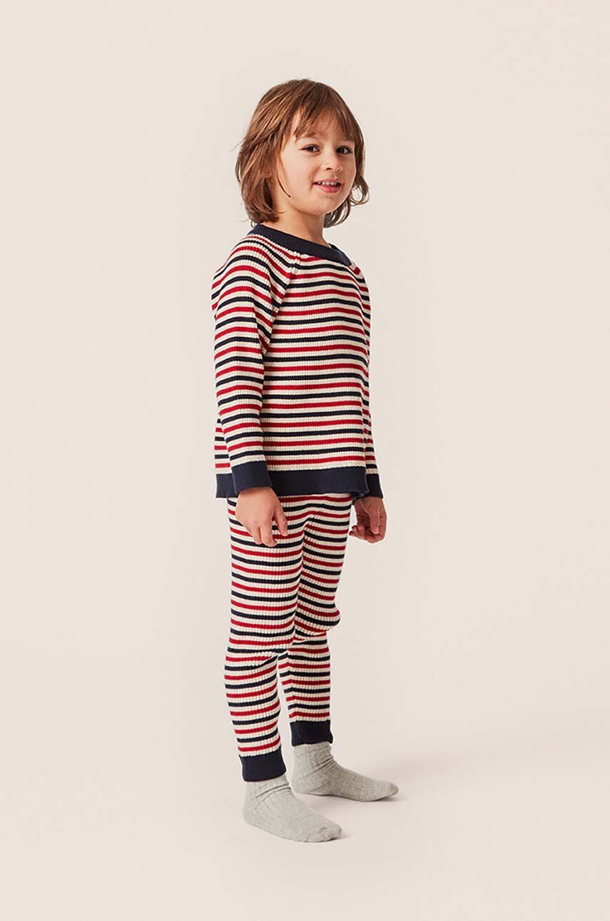 Dětská bavlněná mikina Konges Sløjd červená barva, vzorovaná - červená - 100 % Organická bavlna