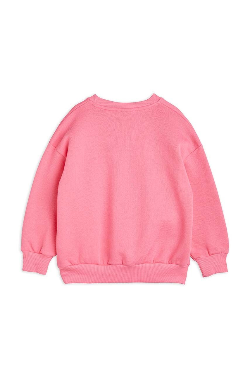 Детская хлопковая кофта Mini Rodini цвет розовый с принтом Детская хлопковая кофта Mini Rodini цвет розовый с принтом