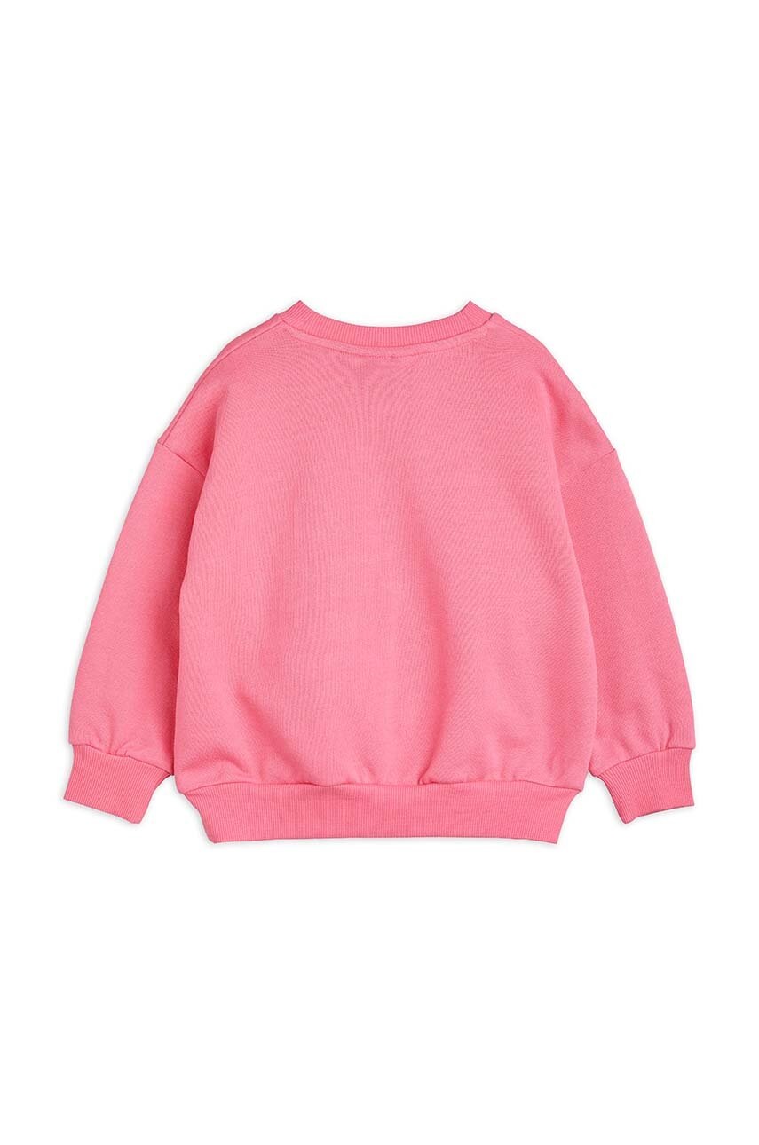 Детская хлопковая кофта Mini Rodini Mini Rodini x Wrangler цвет розовый с принтом Детская хлопковая кофта Mini Rodini Mini Rodini x Wrangler цвет розовый с принтом