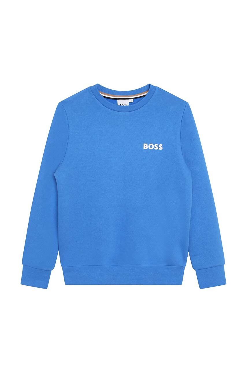 

Дитяча кофта BOSS колір синій однотонна