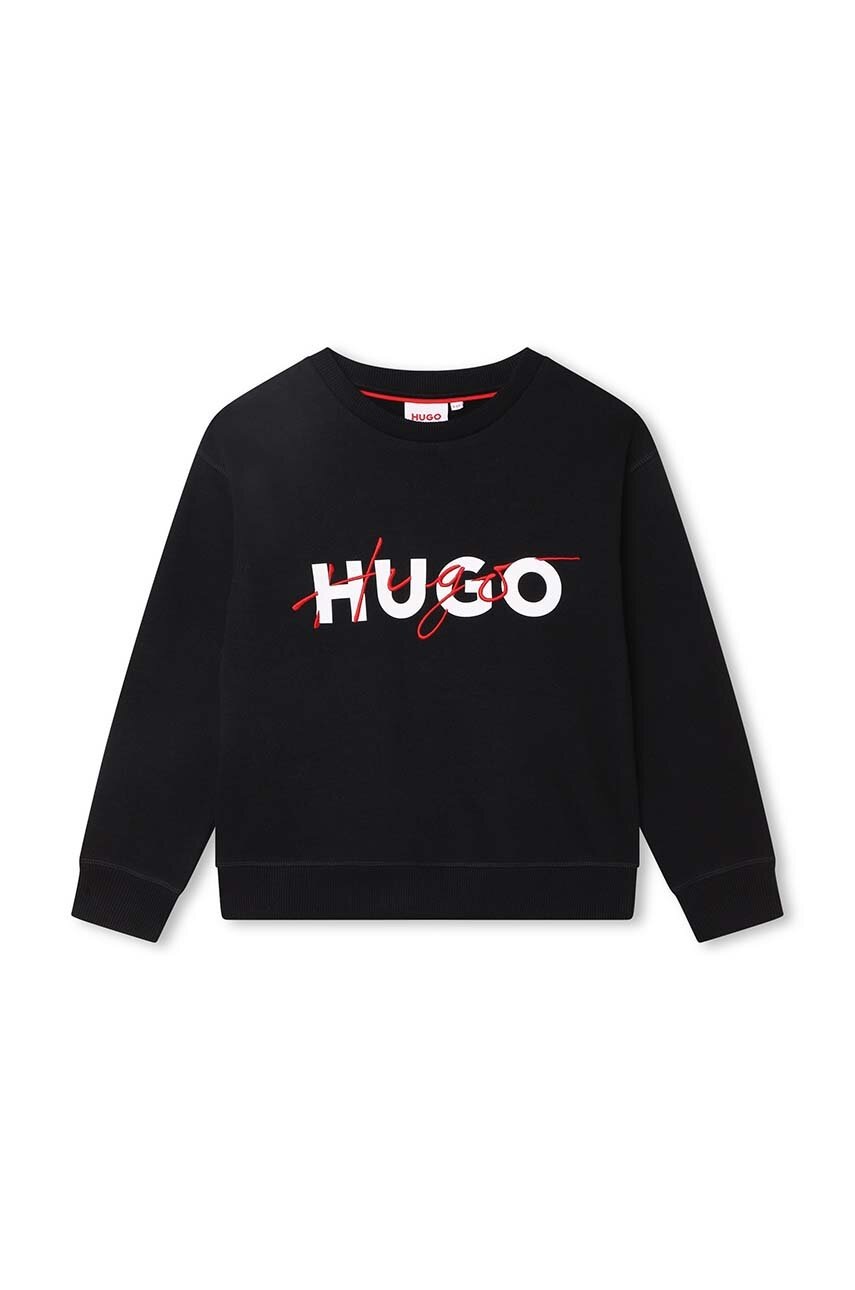 

Детская кофта HUGO цвет чёрный с принтом