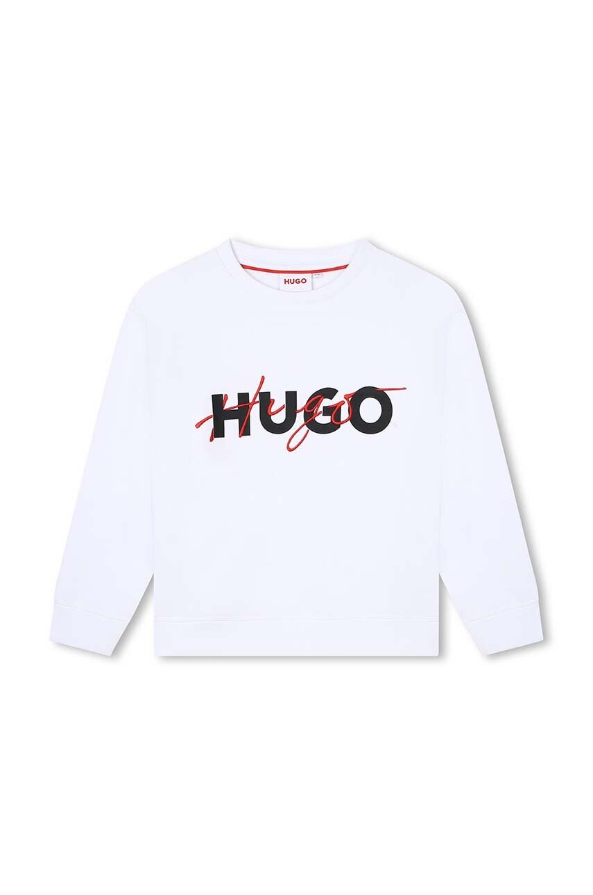 

Детская кофта HUGO цвет белый с принтом